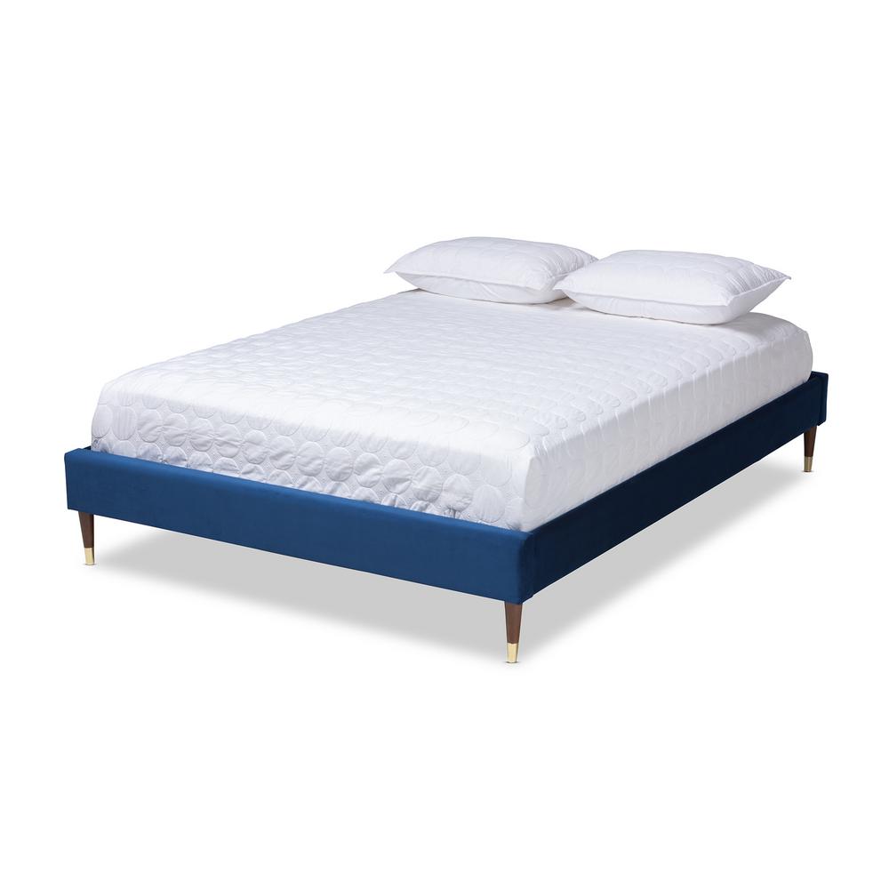 Baxton Studio Volden Royal Blue Full Platform Bed Frame 1559466HD