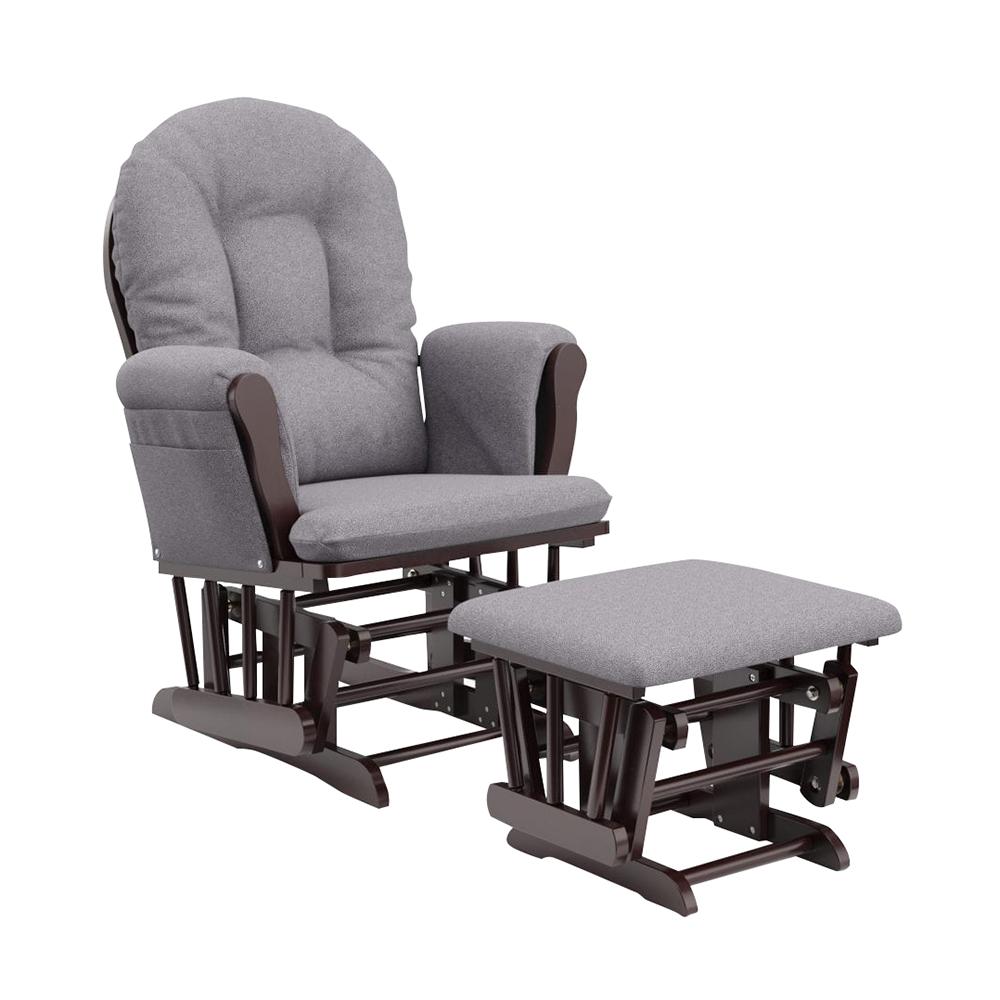 black glider rocker with ottoman