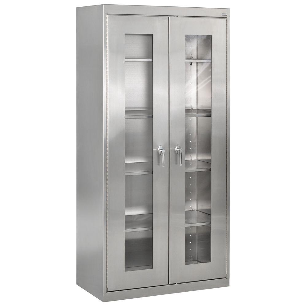 Sandusky 78 in. H x 48 in. W x 24 in. D Stainless Steel ...