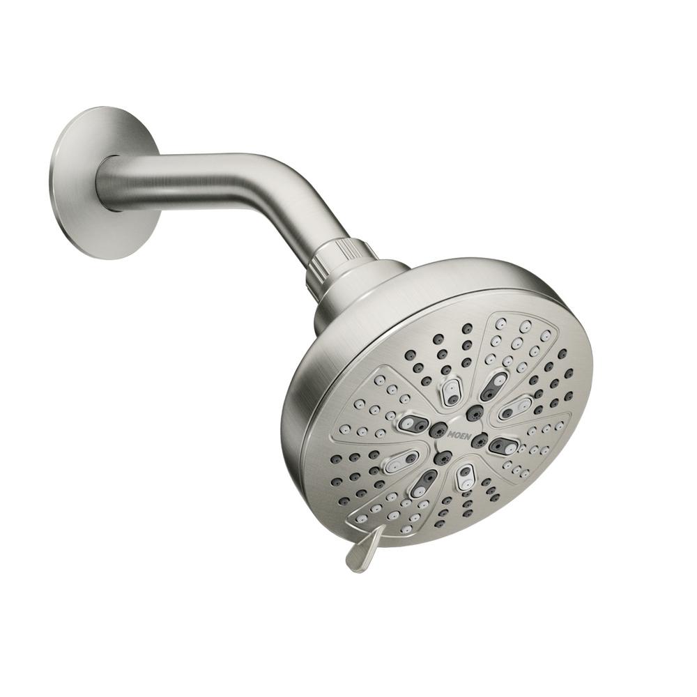 moen hydroenergetix 7 spray 5 in showerhead in spot resist brushed nickel moen shower valve moen t2252ep brantford posi temp shower
