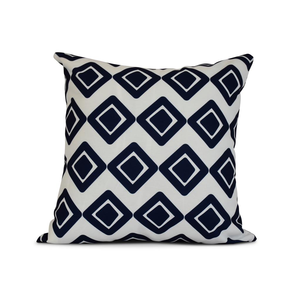 Jive Navy Blue Geometric 17 In X 17 In Throw Pillow Pg823bl1 16