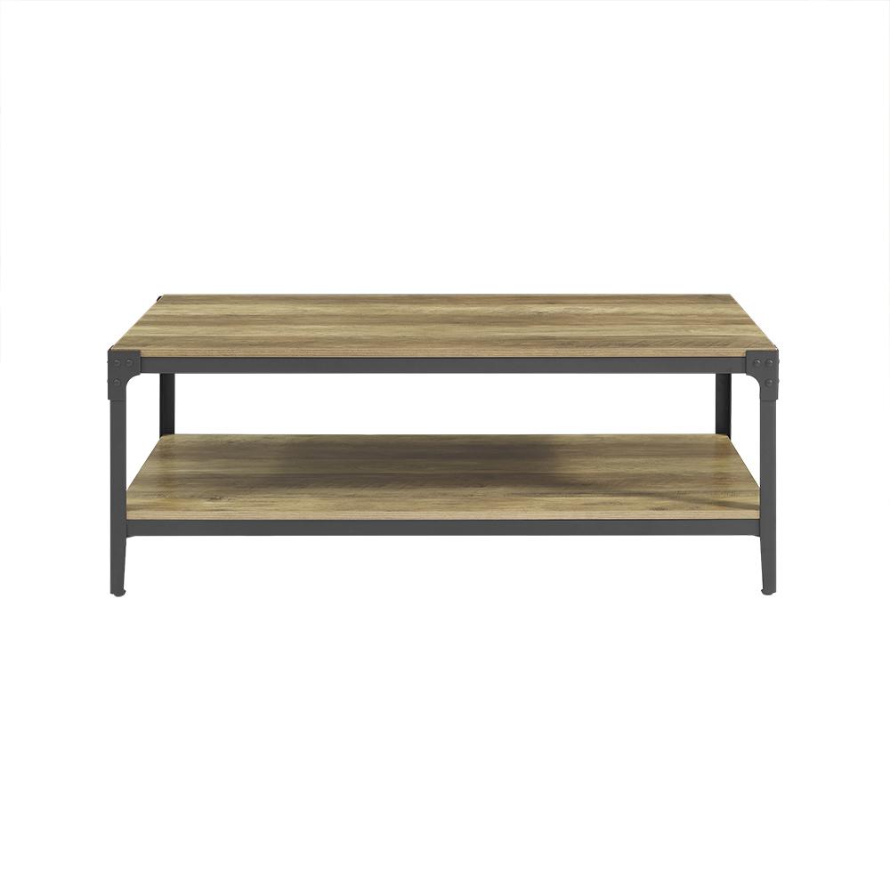 Walker Edison Furniture Company Angle Iron Rustic Wood Coffee Table Walker Edison Furniture Company Angle Iron Rustic Wood Coffee Table Oak Hd46aictro The Home Depot