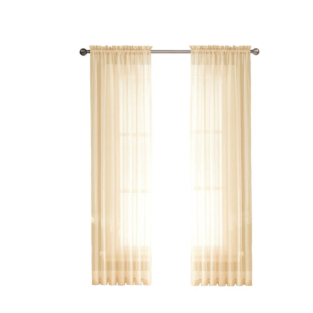 Window Elements Sheer Diamond Sheer 56 In W X 90 In L Rod Pocket