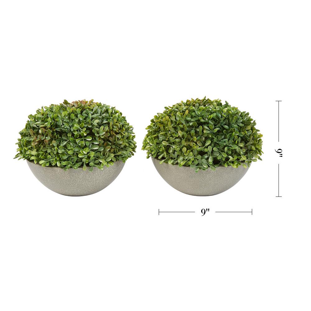 Pure Garden 6 In Faux Boxwood Topiary Arrangement With Decorative