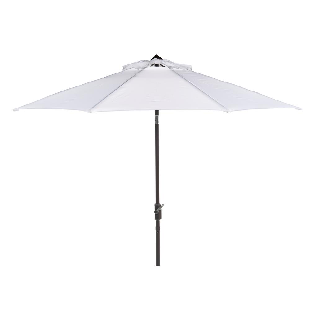 Home Decorators Collection Camden 9 Ft Aluminum Crank Patio Umbrella In Fretwork Flax Yjauc 171sf The Home Depot