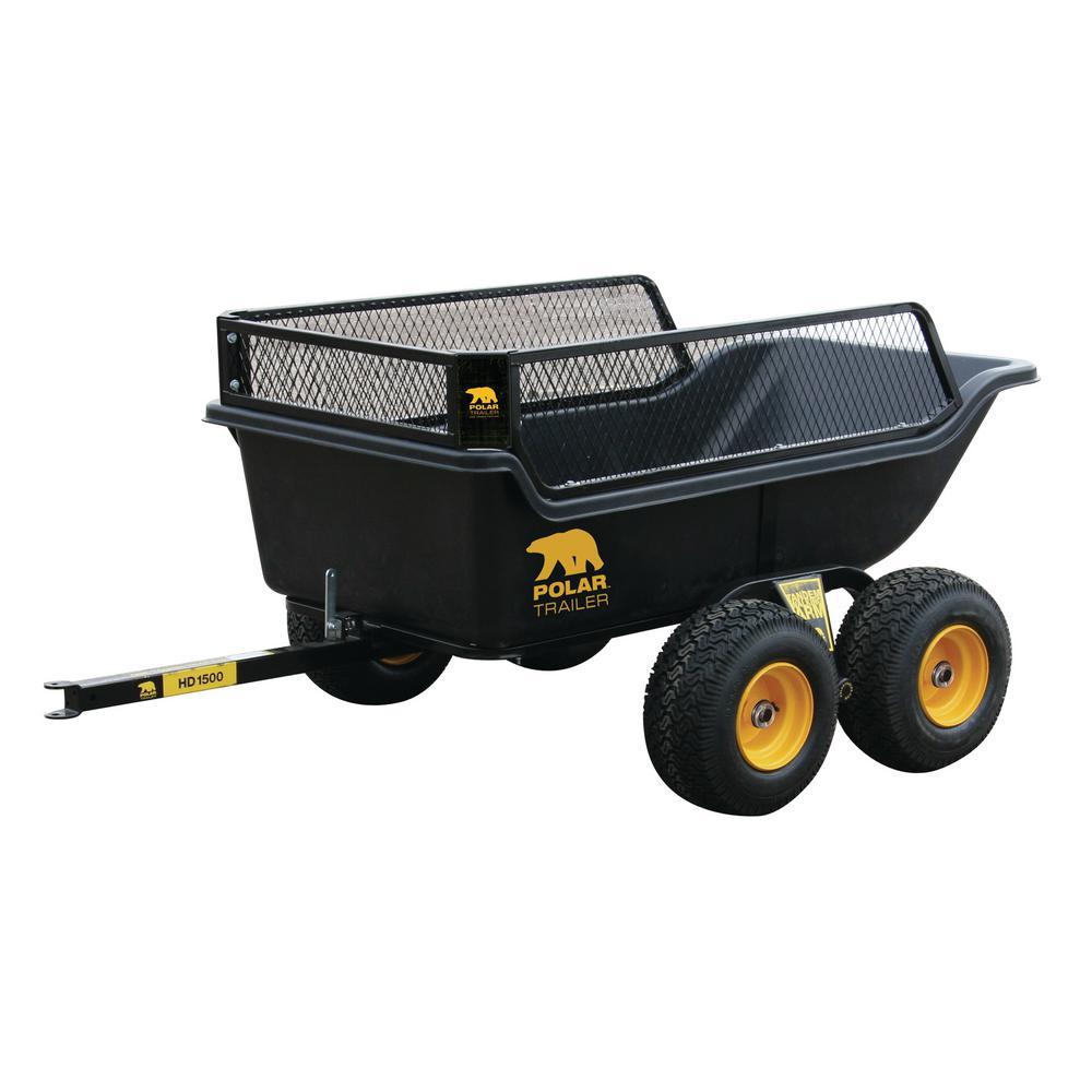Black Polar Trailer Tow Behind Cart Tool Rack and Carts Easy to Install Durable Build Useful Accessory