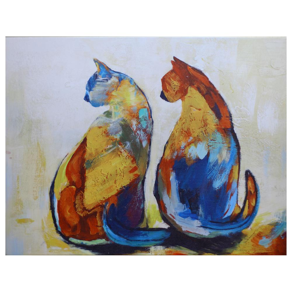 Yosemite Home Decor 40 In X 40 In Two Friends Canvas Printed