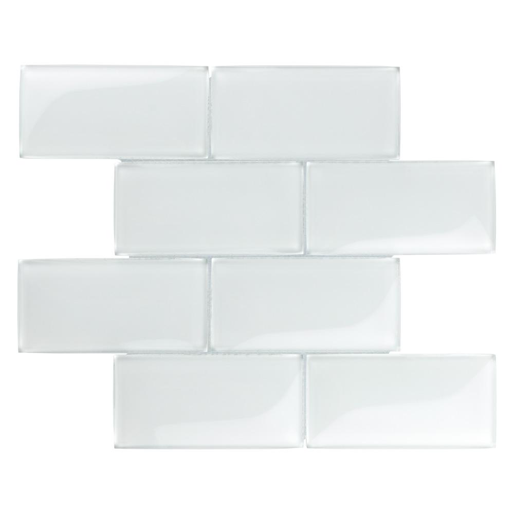 Merola Tile Igloo Convex Subway Ice White 11 5 8 In X 7 12 Mm Gl Mosaic Merola Tile Igloo Convex Subway Ice White 11 5 8 In X 7 12 Mm Gl Mosaic