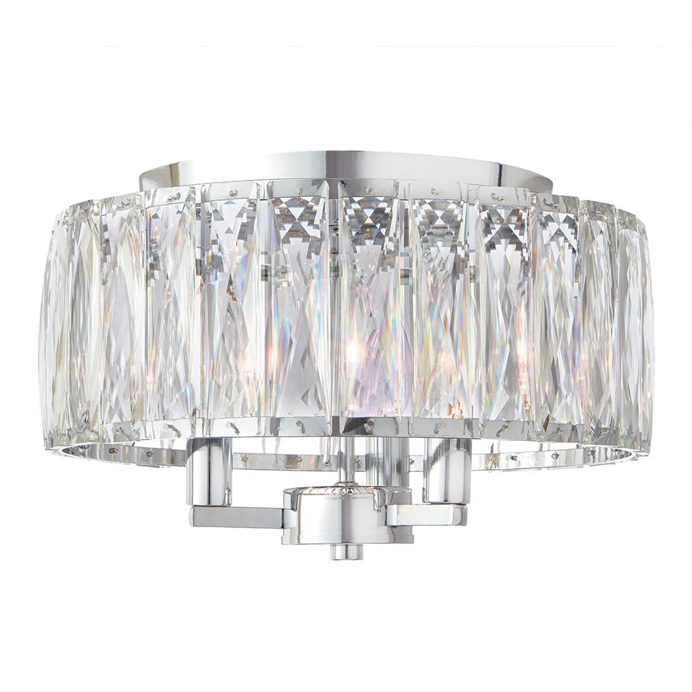 Home Decorators Collection 3-Light Chrome Flush Mount