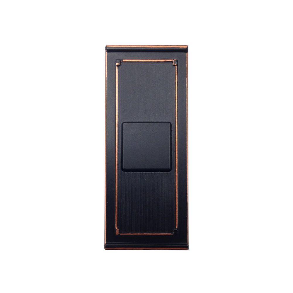 Hampton Bay Wireless Door Bell Push Button, Mediterranean Bronze by Hampton Bay