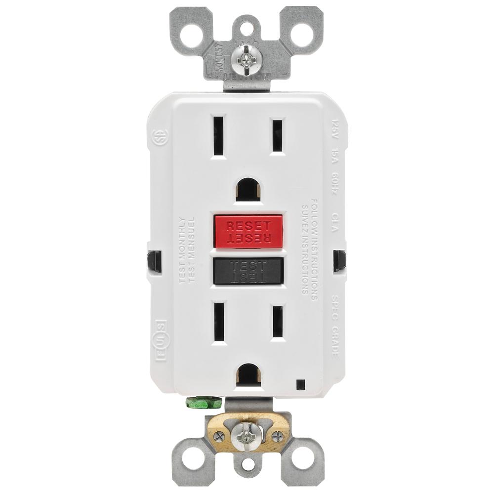 leviton gfci outlet amp tamper resistant outlets rw volt plate 125v 20a test self clip electrical r99 rkw receptacles r4w