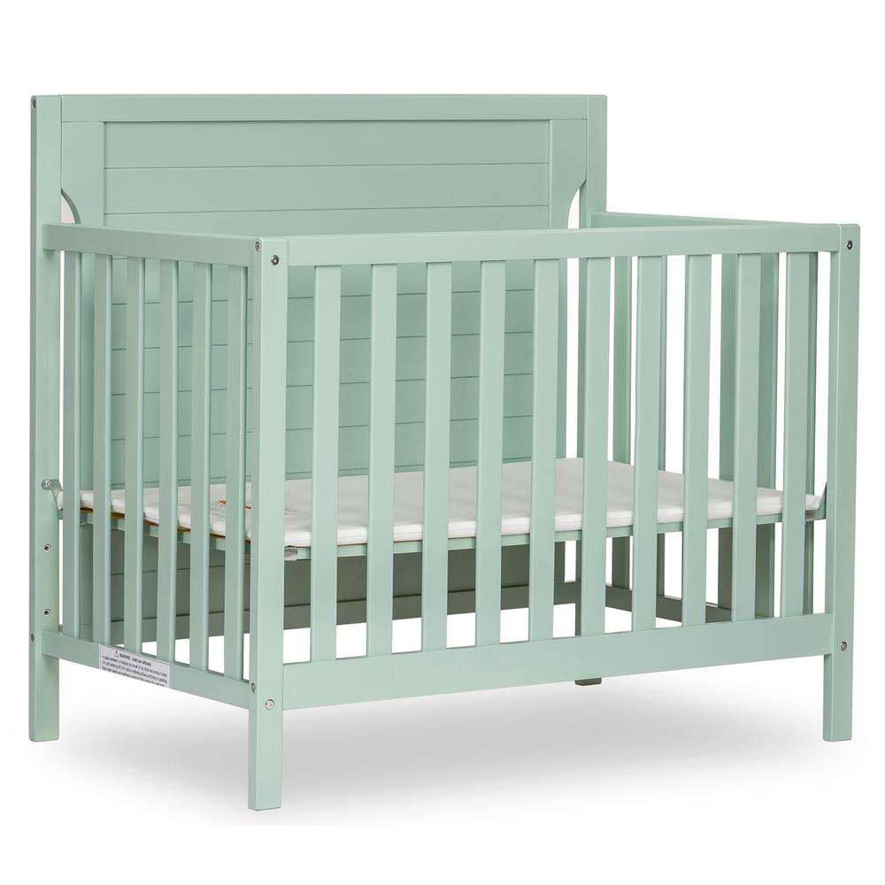 light grey baby crib