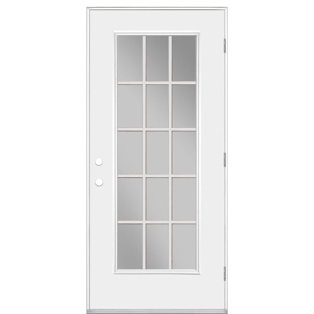 Masonite 36 in. x 80 in. Premium 15 Lite Primed Left Hand Masonite 36 in. x 80 in. Premium 15 Lite Primed Left Hand