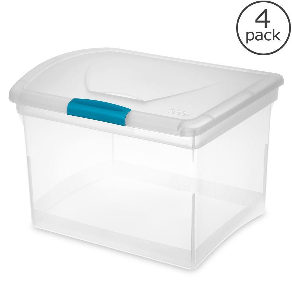 Sterilite Show Off 35 Qt. Storage File Box (4Pack)18788604 The Home
