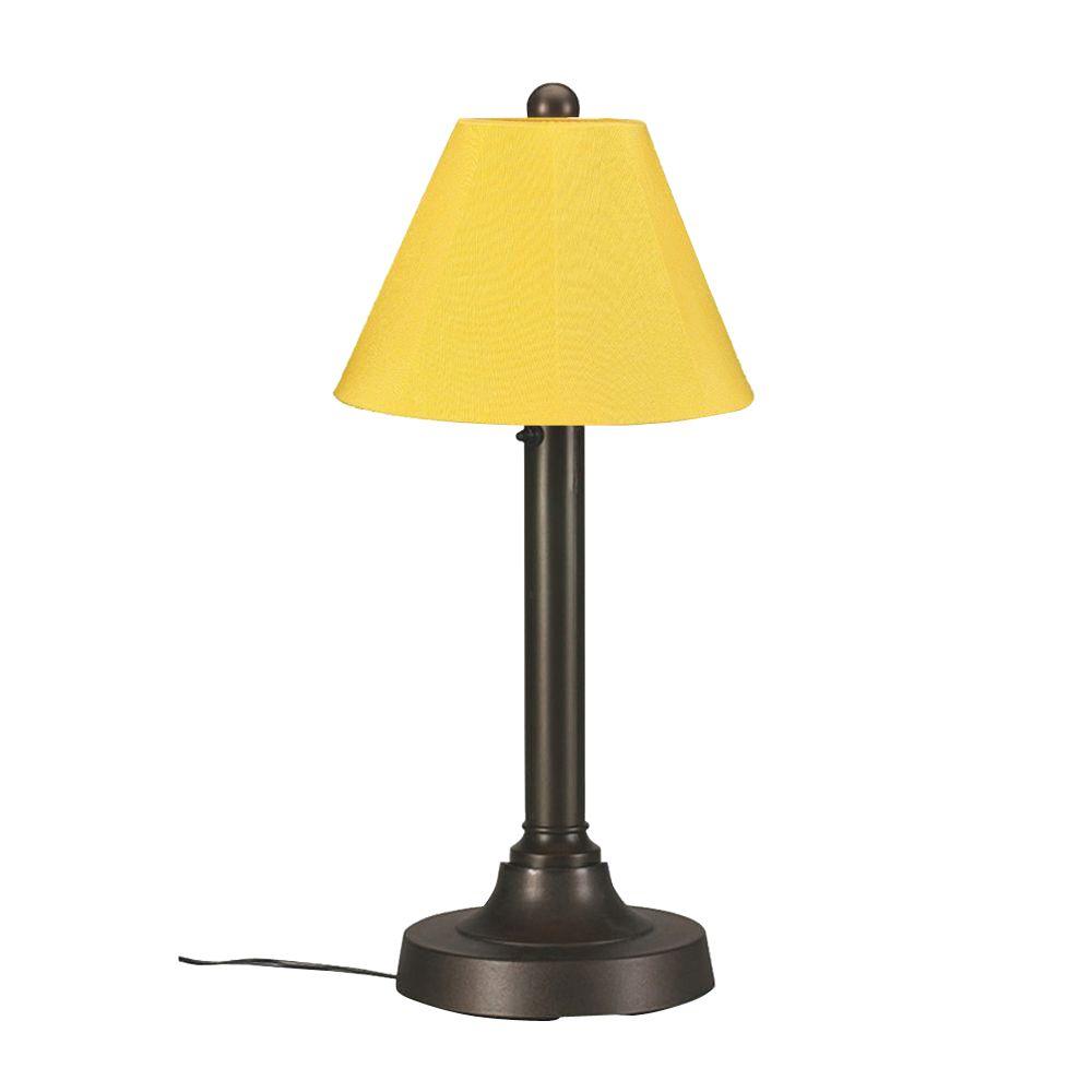 Outdoor Table Lamps The Home Depot Bronze Outdoortable Lamp With Ercup Shade