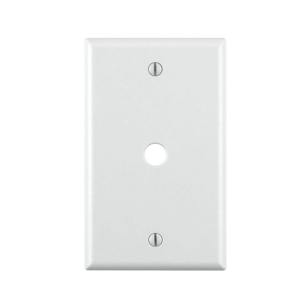 Leviton 1Gang Phone/Cable Box Mount Wall Plate White88013W The