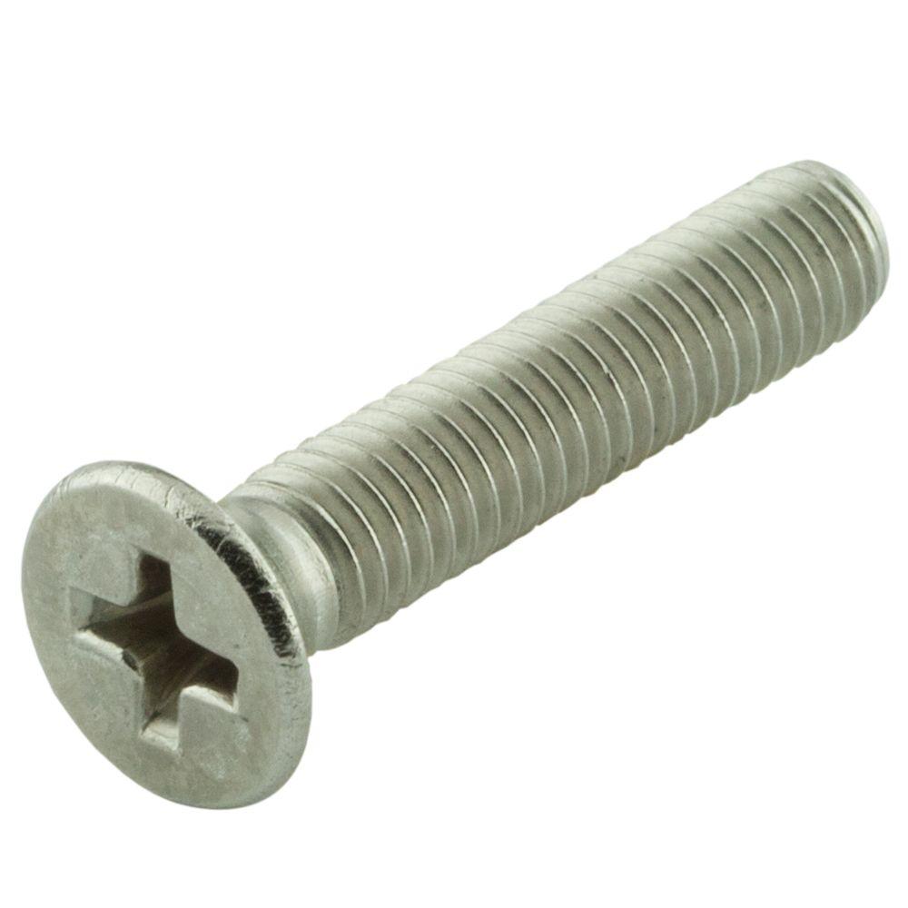 M2.5-.45 X 10 Phillips Flat Machine Screw A2 Stainless Steel Package Qty 100