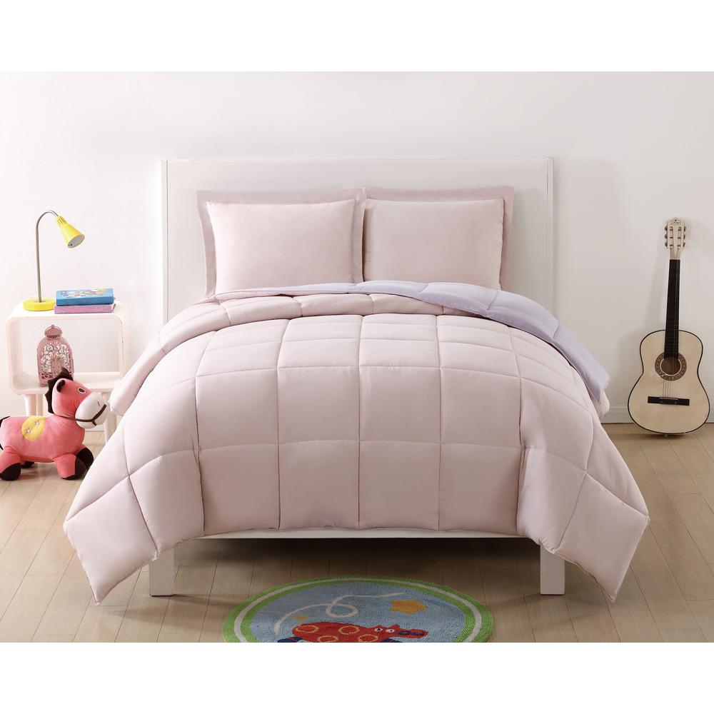 My World Anytime 3 Piece Blush And Lavender Queen Comforter Set