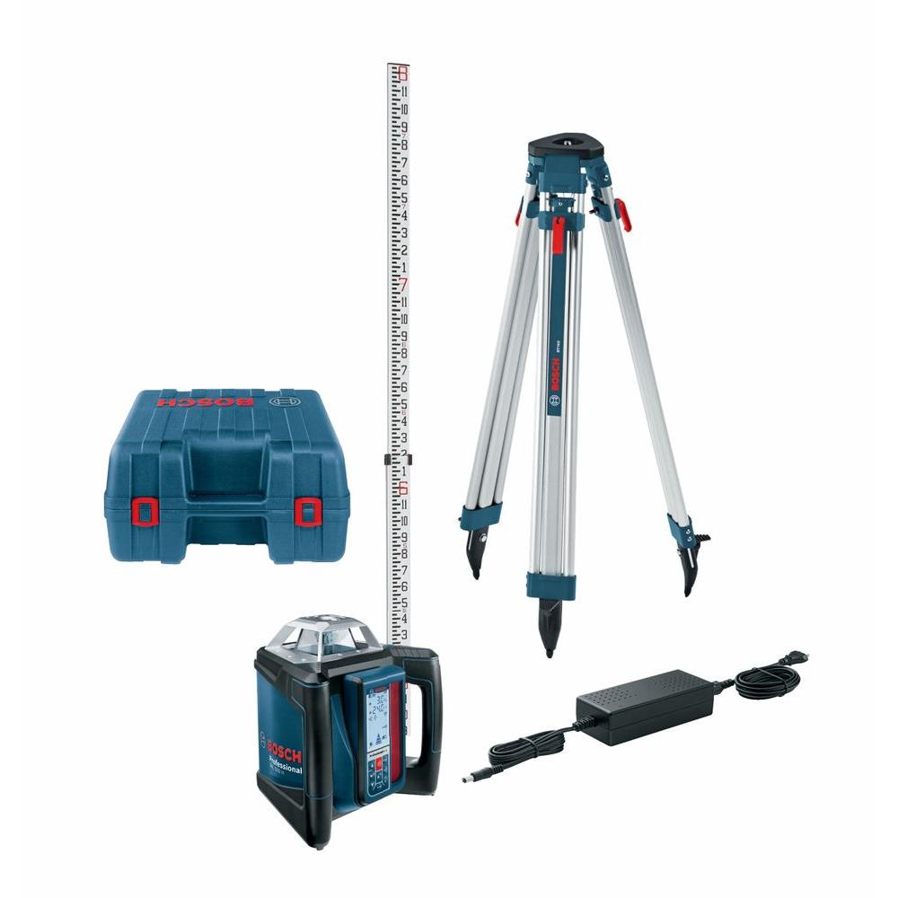 Bosch 1650 Ft Self Leveling Rotary Laser Level Premium Kit With