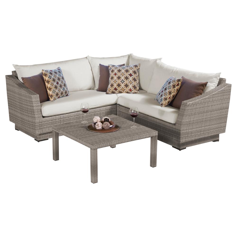 RST Brands Cannes 4Piece Patio Corner Sectional Set with Moroccan