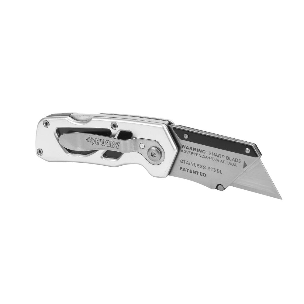 HUSKY Utility Knife Compact Folding Lock Back Pocket Knife | eBay