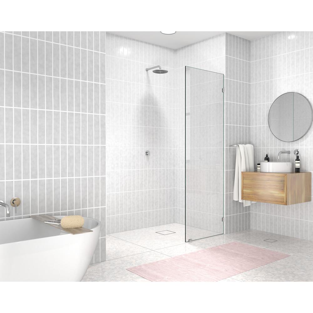 Glass Warehouse 37 5 In X 78 In Frameless Fixed Panel Shower Door In Chrome Without Handle Gw Sfp 37 5 Ch The Home Depot