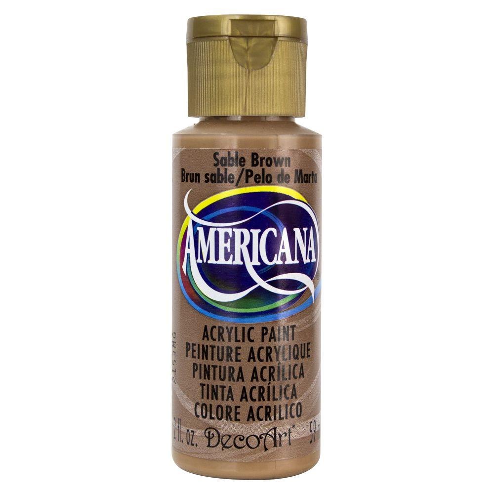 DecoArt Americana 2 oz. Sable Brown Acrylic PaintDAO613 The Home Depot