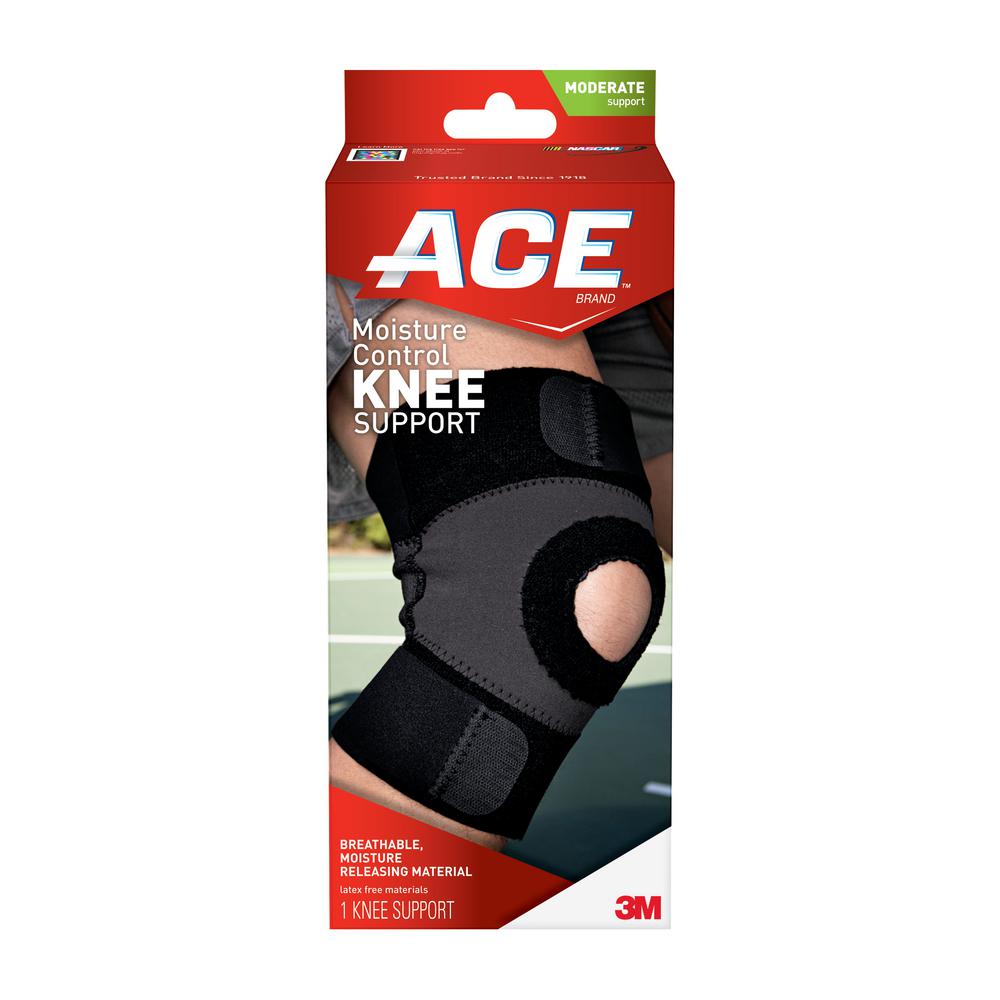 Ace Small Moisture Control Knee Support Brace in Black209601 The