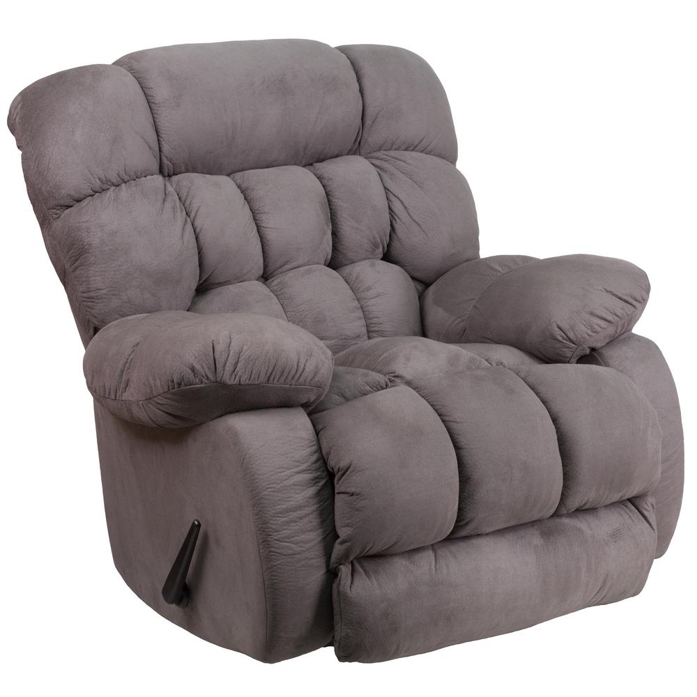 Flash Furniture Contemporary Softsuede Graphite Microfiber Rocker Contemporary Softsuede Graphite Microfiber Rocker Recliner By Flash Furniture