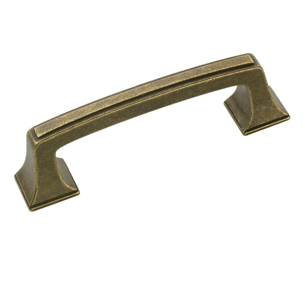 Amerock Mulholland 3 In Rustic Br Rectangular Pull Bp53030r3 Rustic Br Rectangular Pull