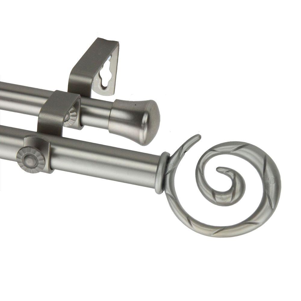 Rod Desyne 120 In 170 In Telescoping Double Curtain Rod In