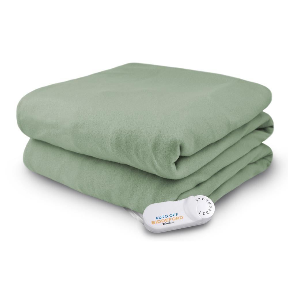 Biddeford Blankets 4440 Series Sage 50 In X 62 In Comfort Knit