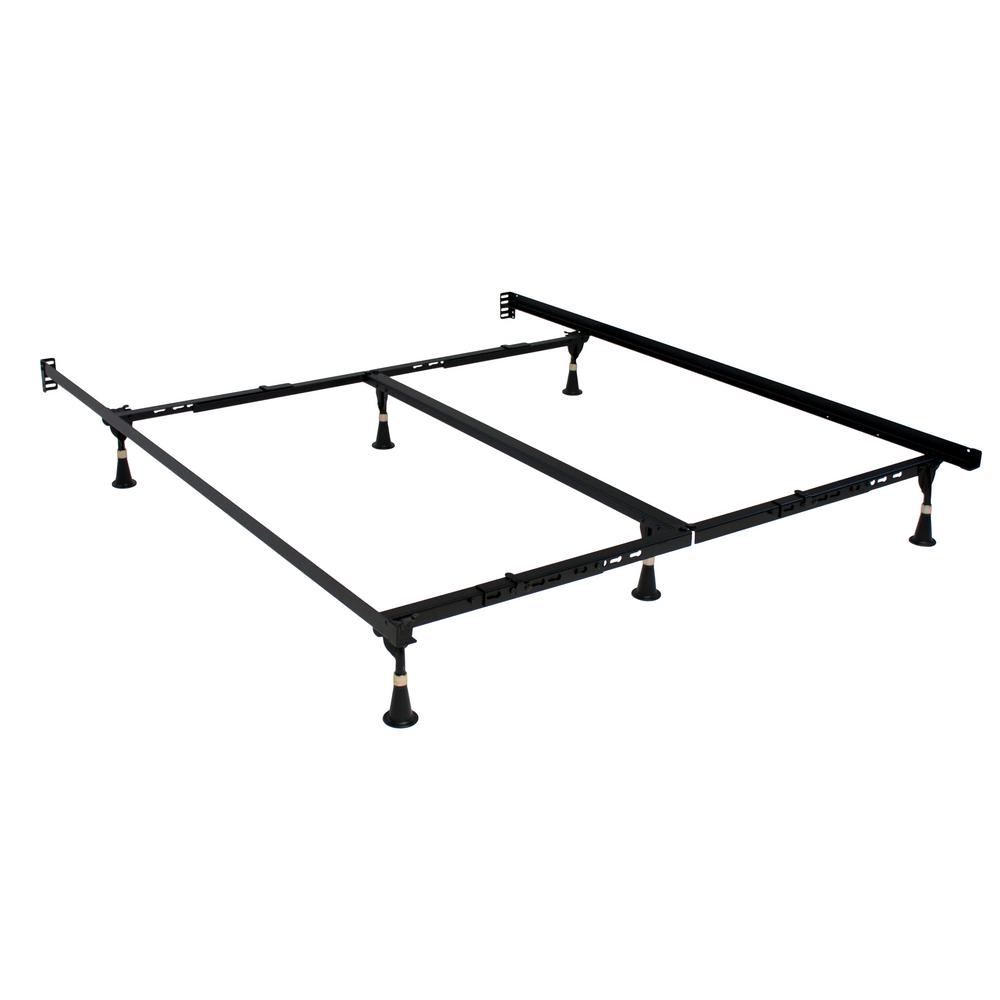 HOLLYWOOD BED FRAME Adjustable Metal Bed Frame-3150BSG-I - The Home Depot