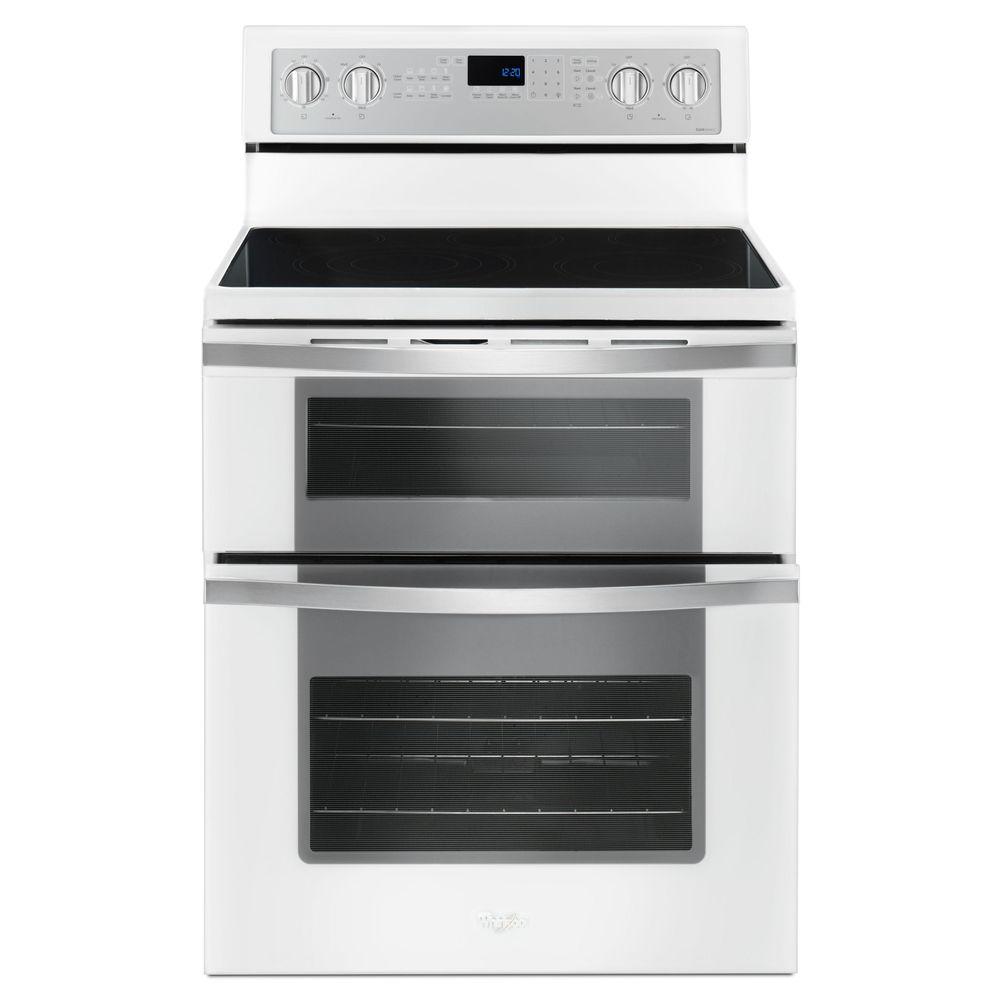 KitchenAid 6.7 cu. ft. Double Oven Electric Range with SelfCleaning Convection Oven in White