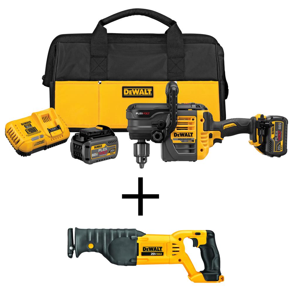 DEWALT FLEXVOLT 60-Volt MAX Lithium-Ion Cordless Brushless 1/2 In. Stud ...