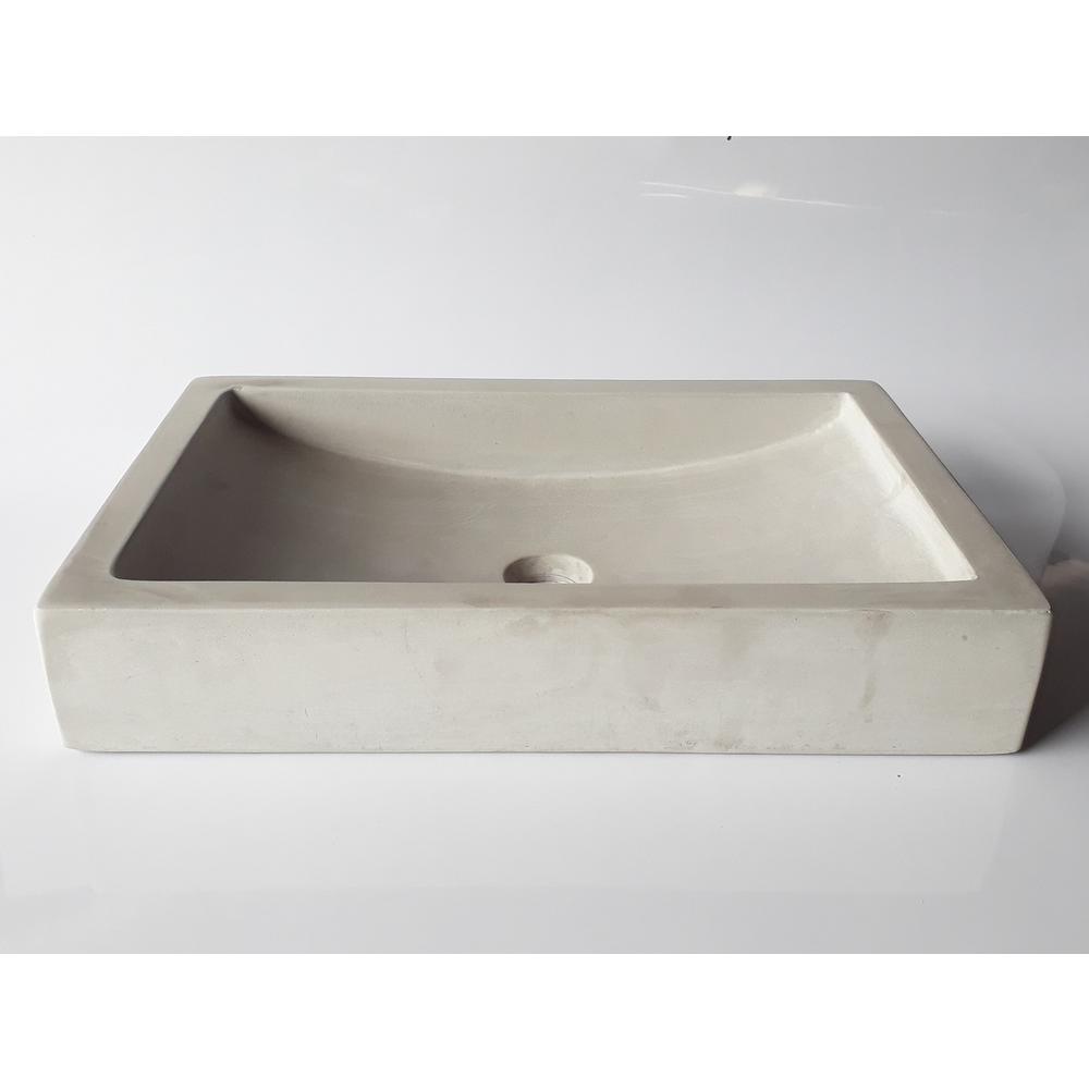 shallow rectangular sink
