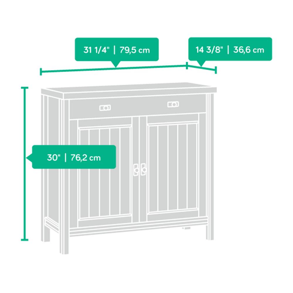 Sauder Costa Chalked Chestnut Library Base Cabinet 419960 The