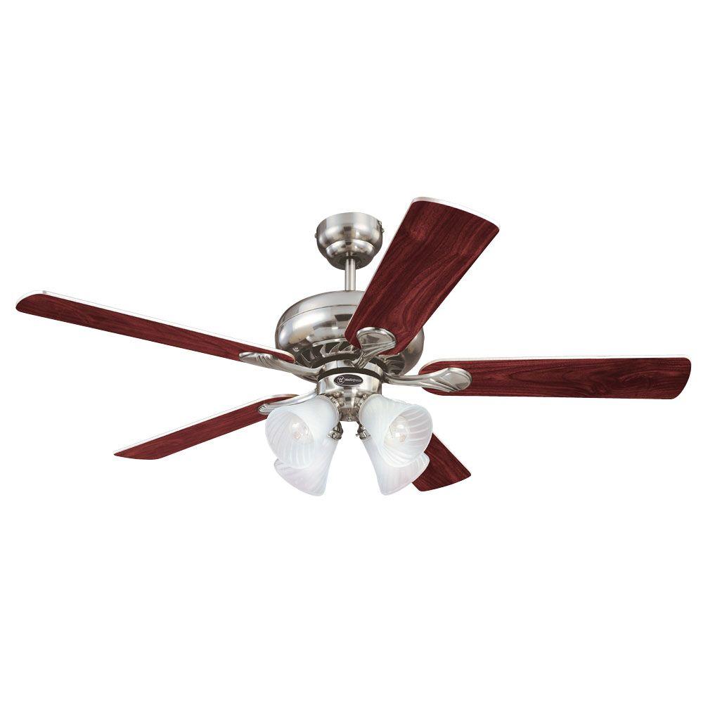 Westinghouse Swirl 52 In Brushed Nickel Indoor Ceiling Fan