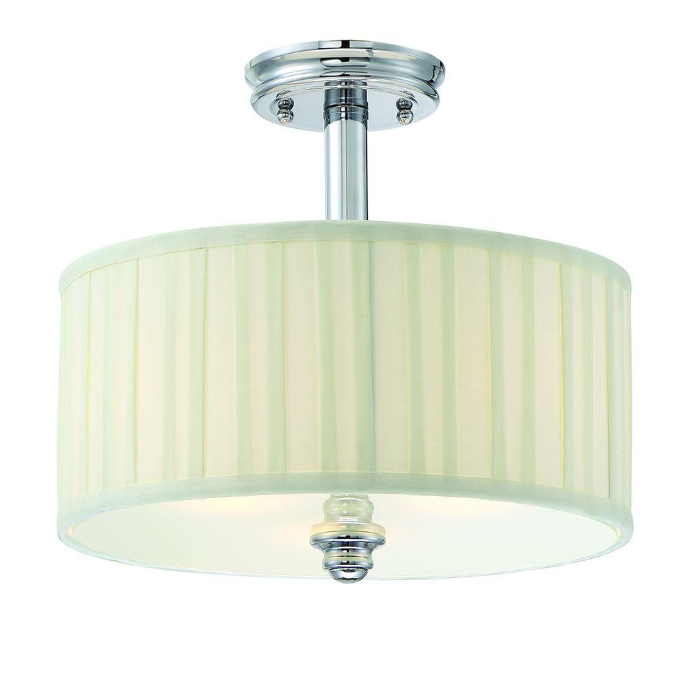 UPC 773546217361 product image for Hampton Bay Ceiling Mounted Lighting Nadia Collection 3-Light Chrome Semi-Flushm | upcitemdb.com