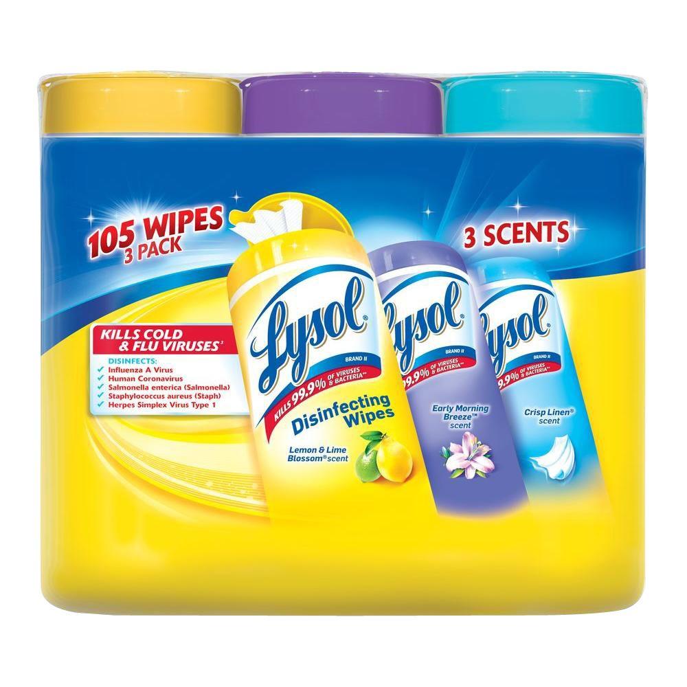 Lysol Multi Scent Disinfecting Wipes 35 Count 3 Pack 19200 90558   Lysol Disinfecting Wipes 19200 90558 64 1000 