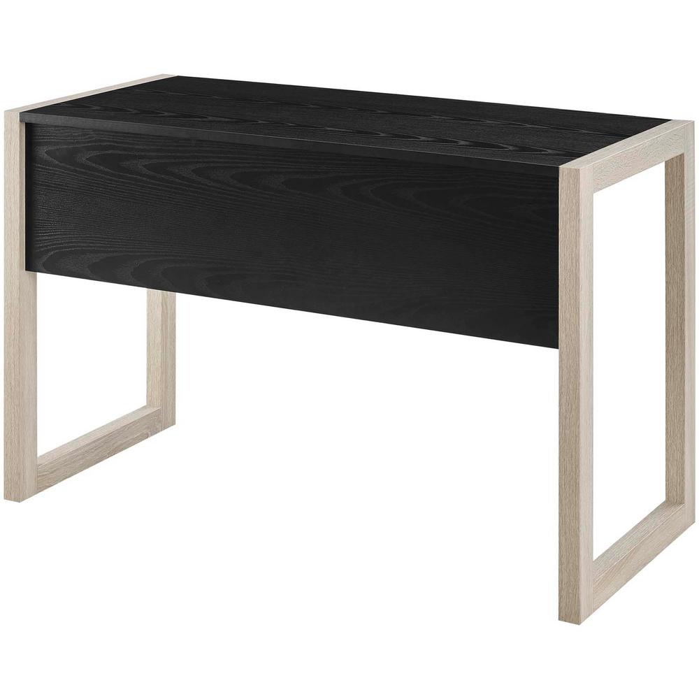Modway Become Natural Black Wood Writing Desk Eei 2785 Nat Blk The Modway Become Natural Black Wood Writing Desk