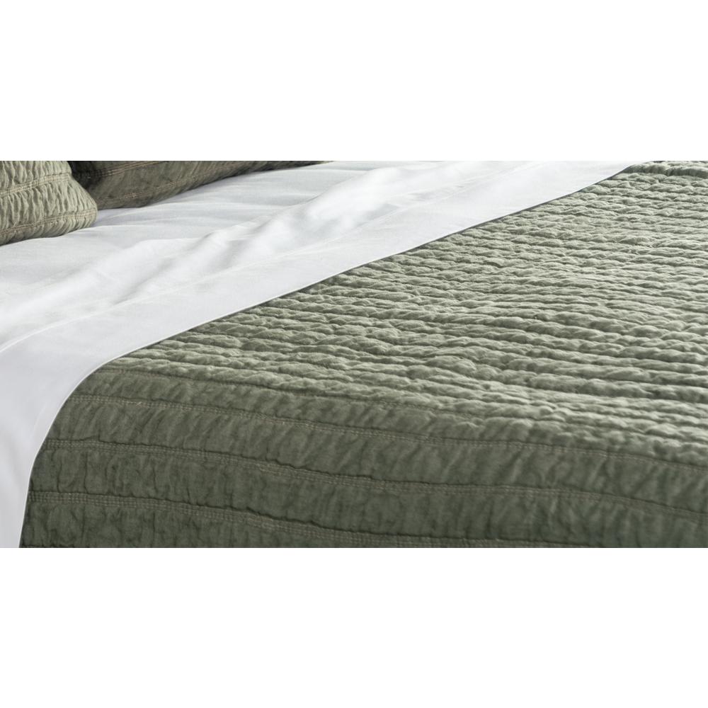 Heirloom Olive Solid Queen Quilt V141016 The Home Depot