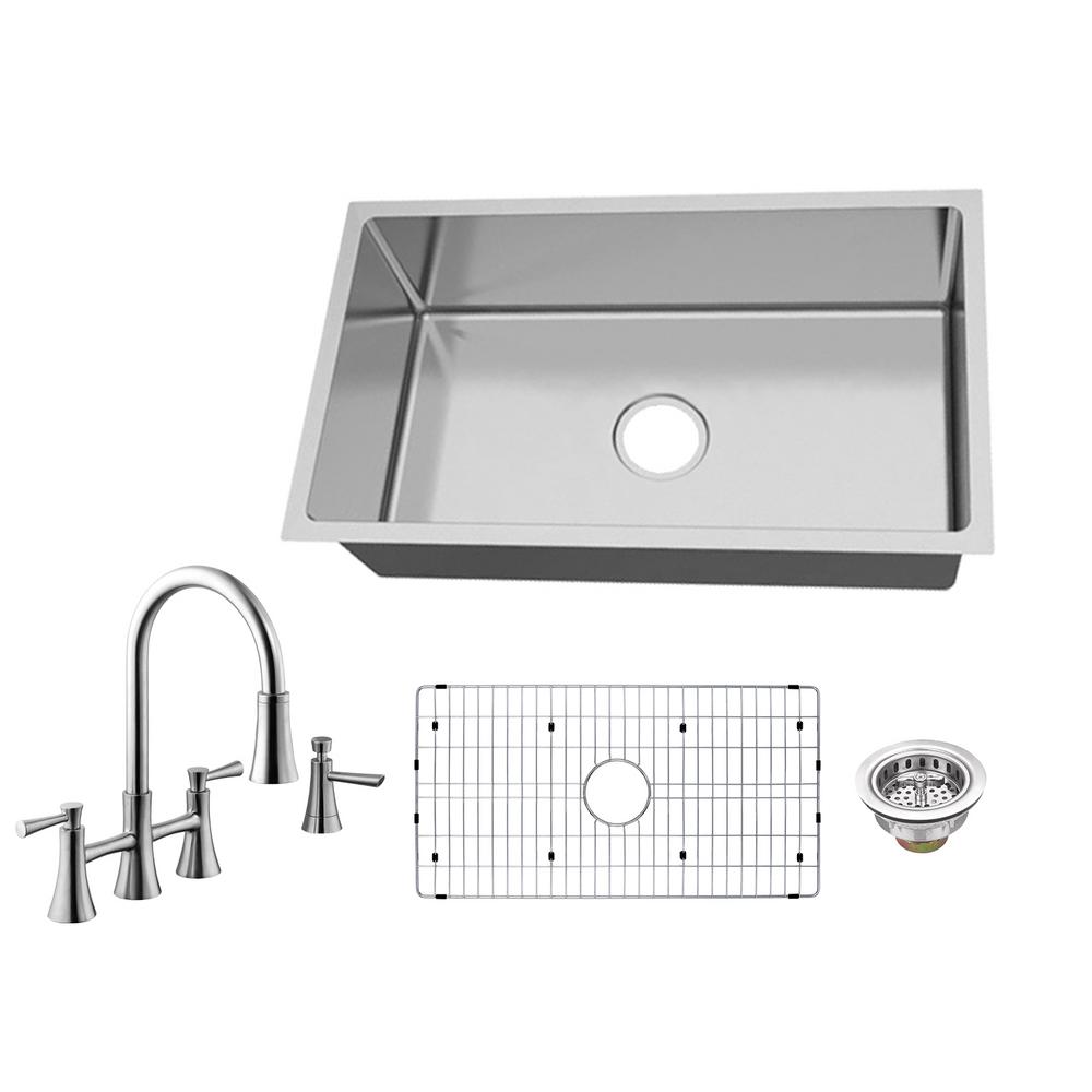 Glacier Bay AllinOne Undermount 18Gauge Stainless Steel 31 in