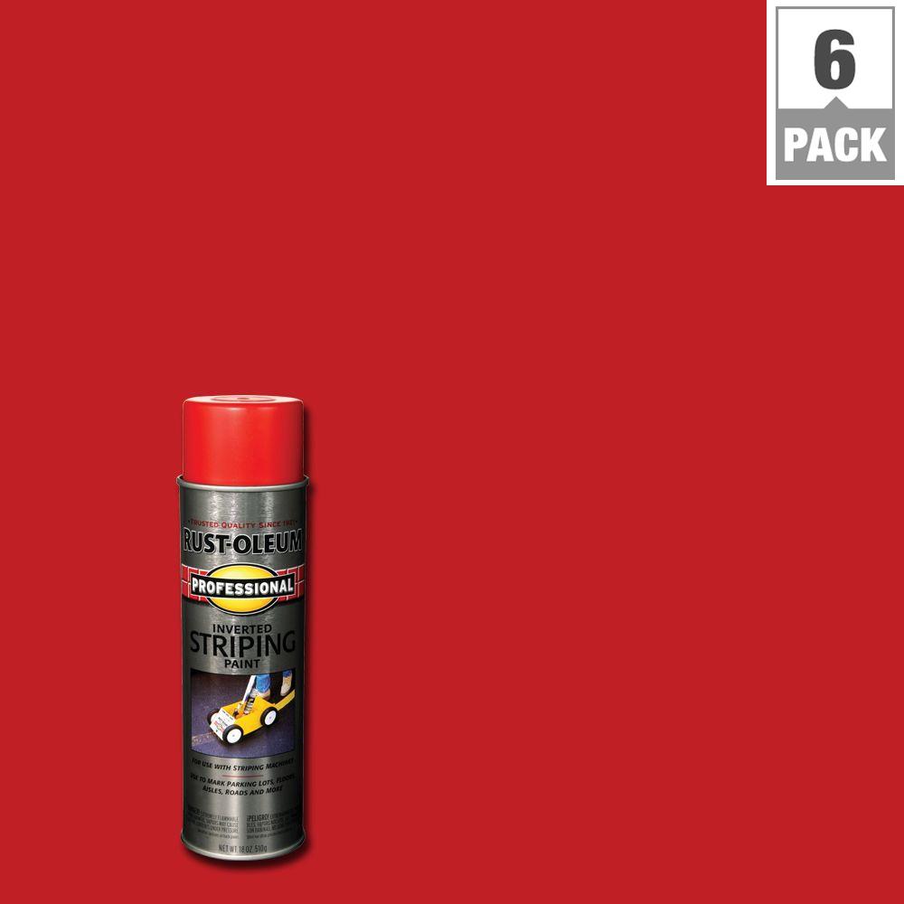 RustOleum Professional 18 oz. Red Striping Spray Paint (6 Pack)211777