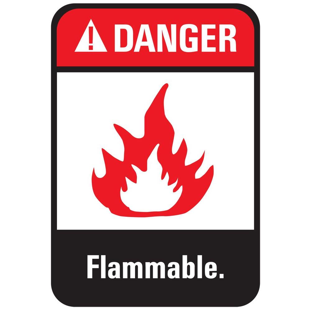 The Hillman Group 7 in. x 10 in. Danger Flammable Sign-843419 - The ...