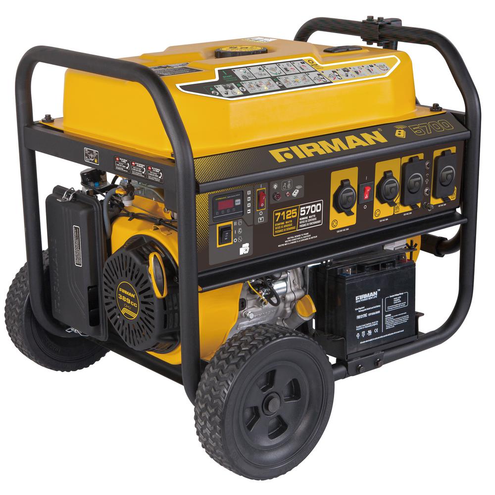 Firman Equipment 7125 5700 Watt Gas Ed Remote Start Firman Equipment 7125 5700 Watt Gas Ed Remote Start Portable Generator