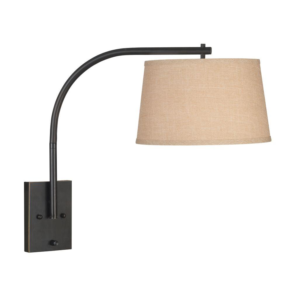 Kenroy Home Bronze Sweep Wall Swing Arm Lamp