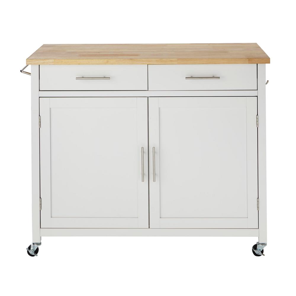 Stylewell Glenville White Kitchen Cart With 2 Drawers Sk17787cr2 Ebw The Home Depot,Diy Home Bar Ideas On A Budget