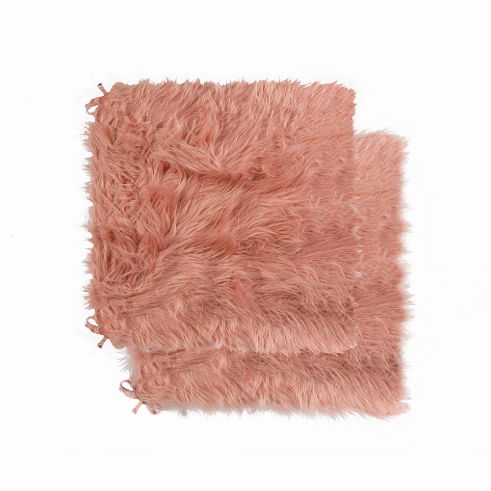 Luxe L 100 Faux Fur Laredo Dusty Rose Sheepskin Chair Pad