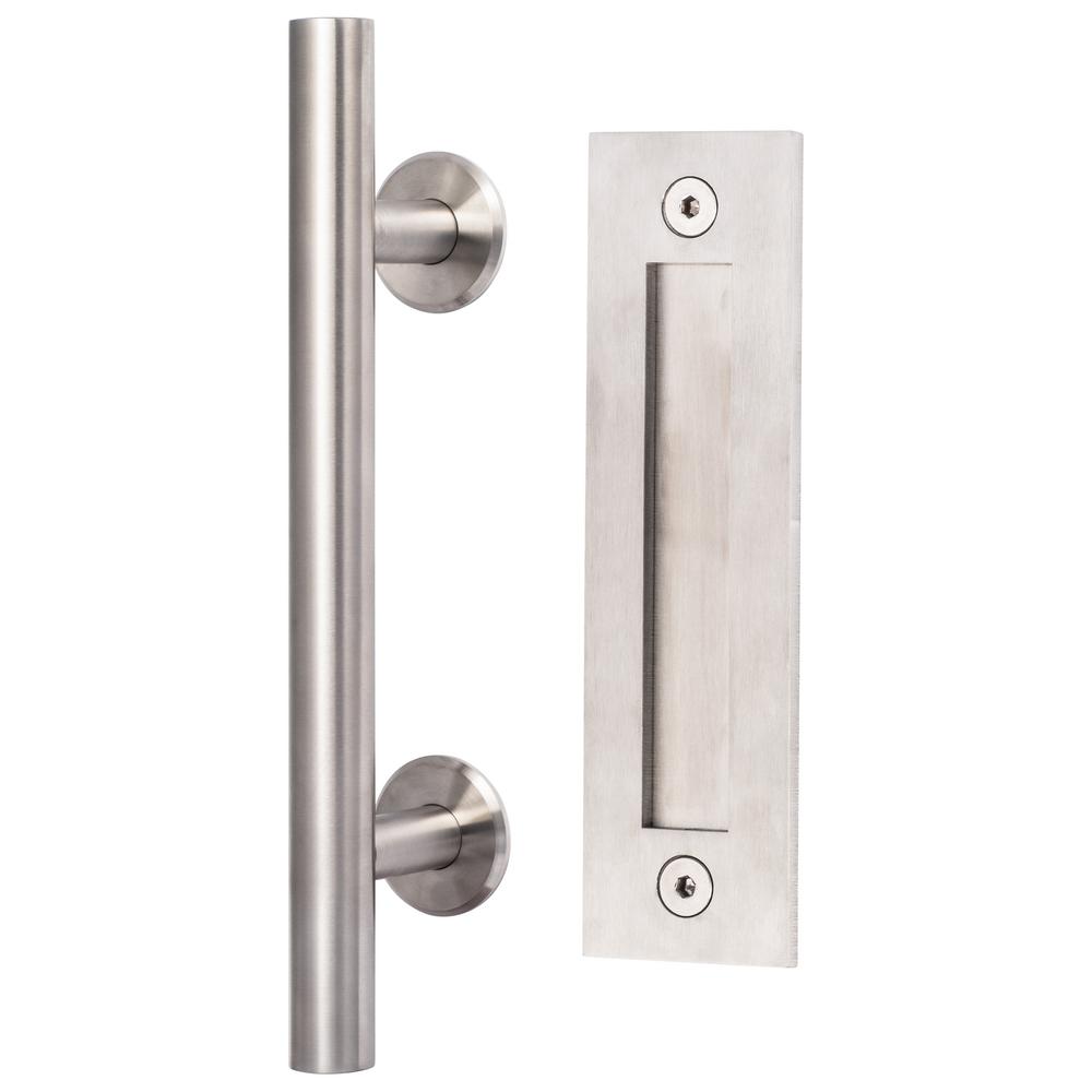 Sure Loc Hardware 12in Modern Satin Stainless Sliding Barn Door